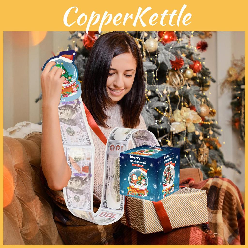 Christmas Themed Blue Crystal Ball Pattern Gift Box Atmosphere Prop Decoration