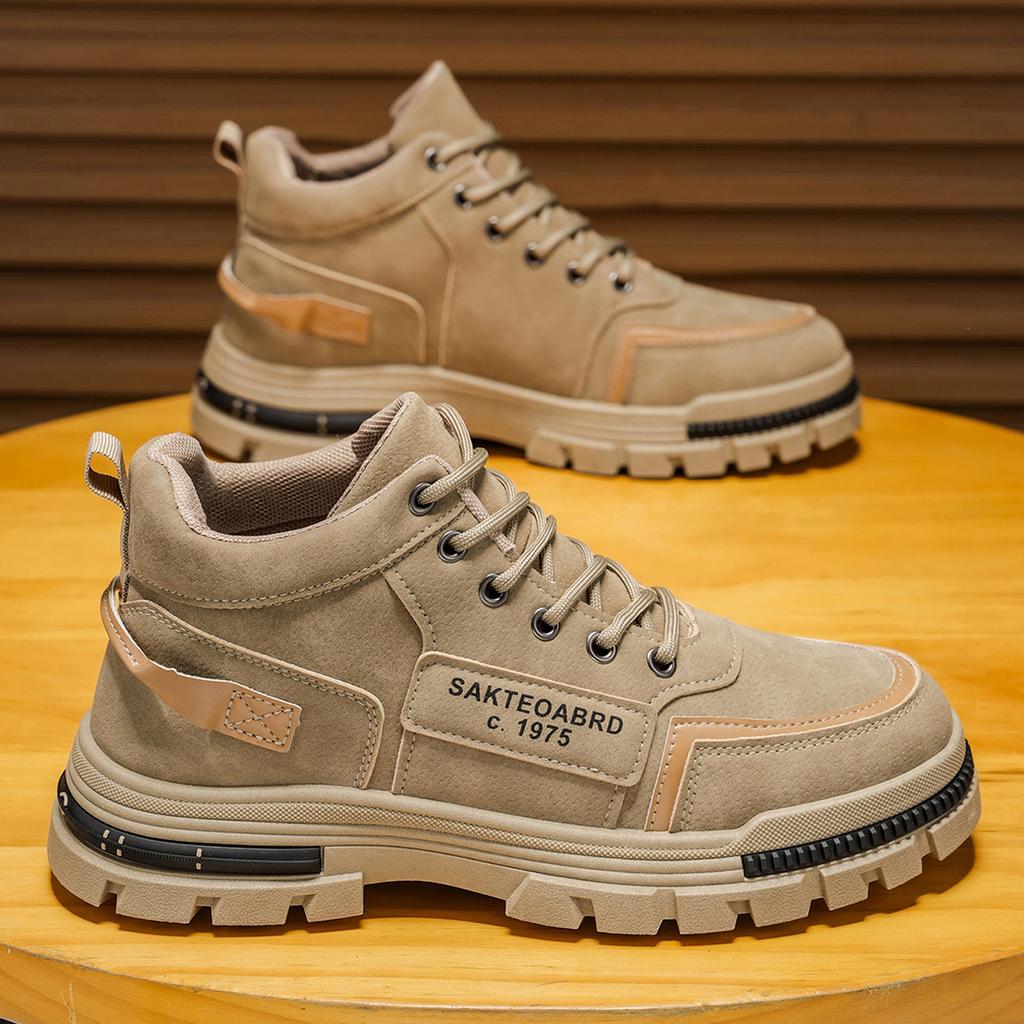 Men's High Top Denim Boots, Casual Sports Shoes, Trendy and Fashionable Men's Boots