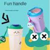 Plastic Water Bottle Cartoon Girls Juice Milk Bottle INS Style Coffee Cup  Home Office