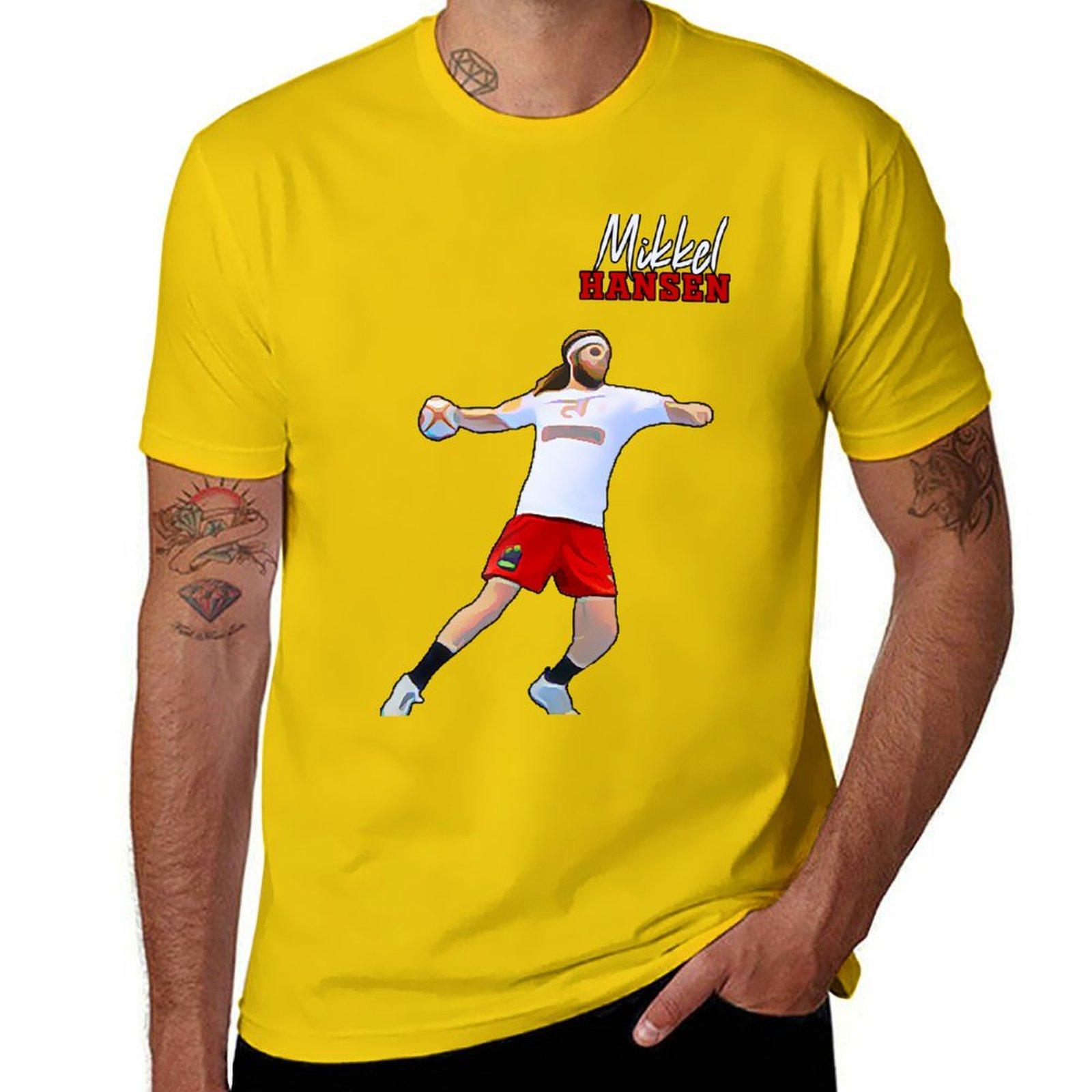 

Mikkel Hansen Danish handball player T-Shirt summer clothes tops hippie clothes designer t shirt men M