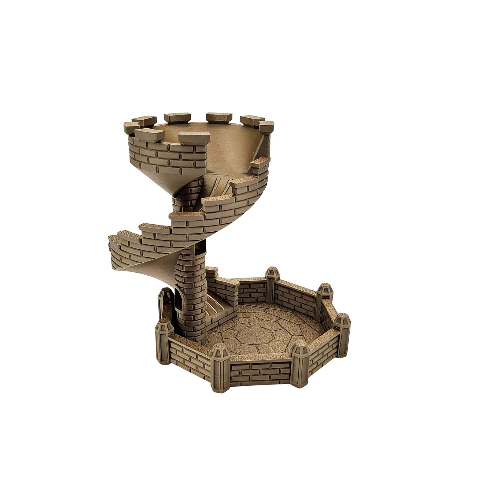 

3D Printed Castle Staircase Sieve Tower Ornament For Game Desktop Decoration one size