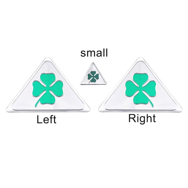 1/3pcs Green Four-leaf Clover Logo Sticker For Alfa Romeo 156 166 159 Giulietta Stelvio Car Side Fender Badge Trunk Emblem Decalqwe5