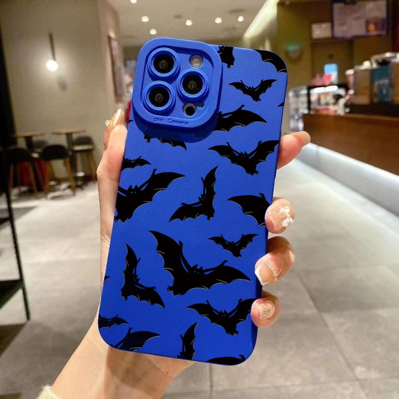With Bat Print Silicone Phone Case For Samsung Galaxy S26 A56 A55 A54 A53 A36 A35 A34 5G S25 S24 S23 S22 Ultra Plus S21 FE Cover