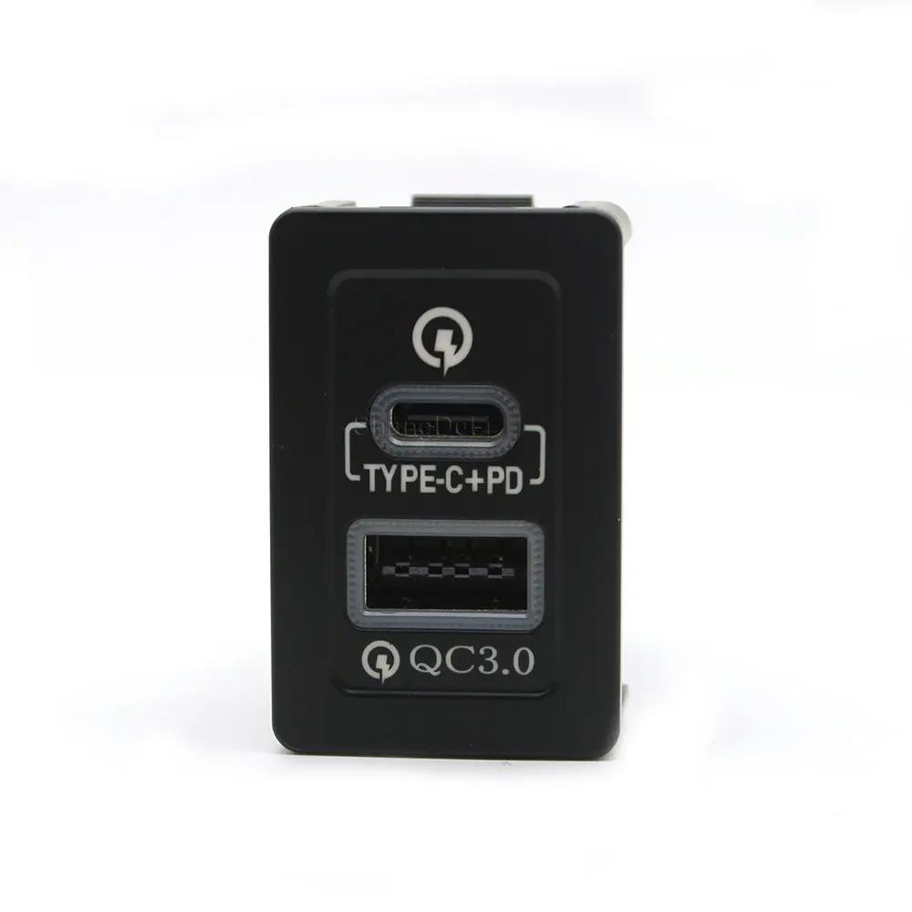 Car Quick Charger TYPE-C PD USB Interface Socket Charging Outlet Power Adapter for Suzuki SX4 Swift Vitara New Alto Ciaz Splash