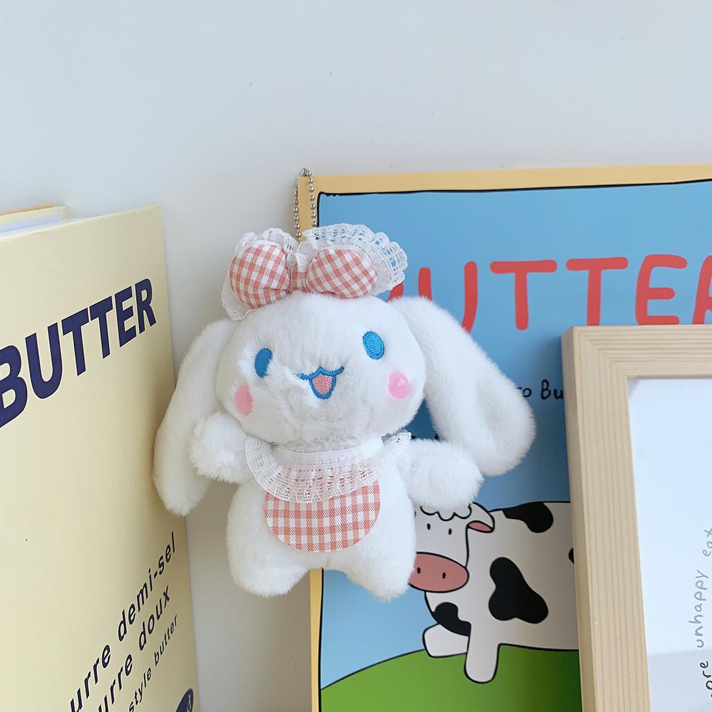 Adorable Cute Plush Toy Cinnamon Dog Keychain Soft Bunny Doll Bag Charm