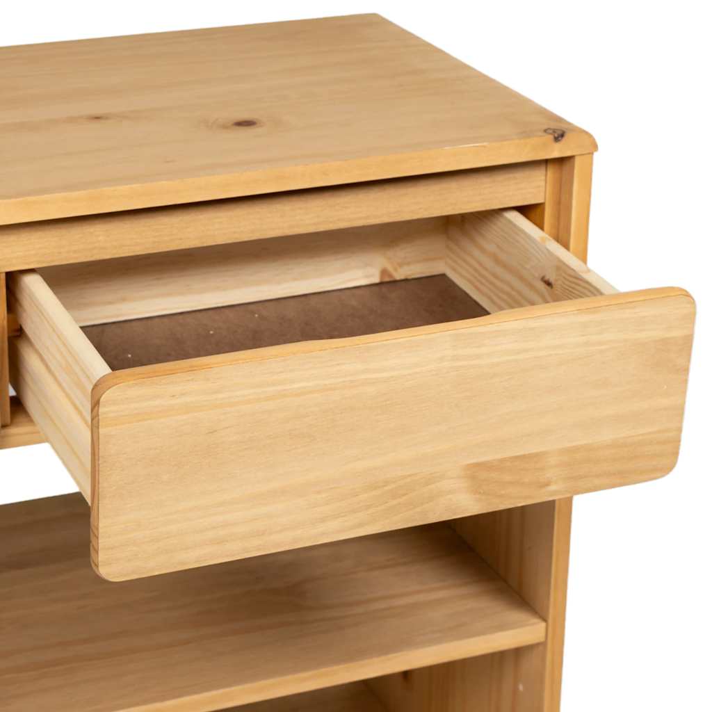 SAUDA Console Table Oak Effect 89.5 x 36.5 x 73 cm Solid Pine Wood