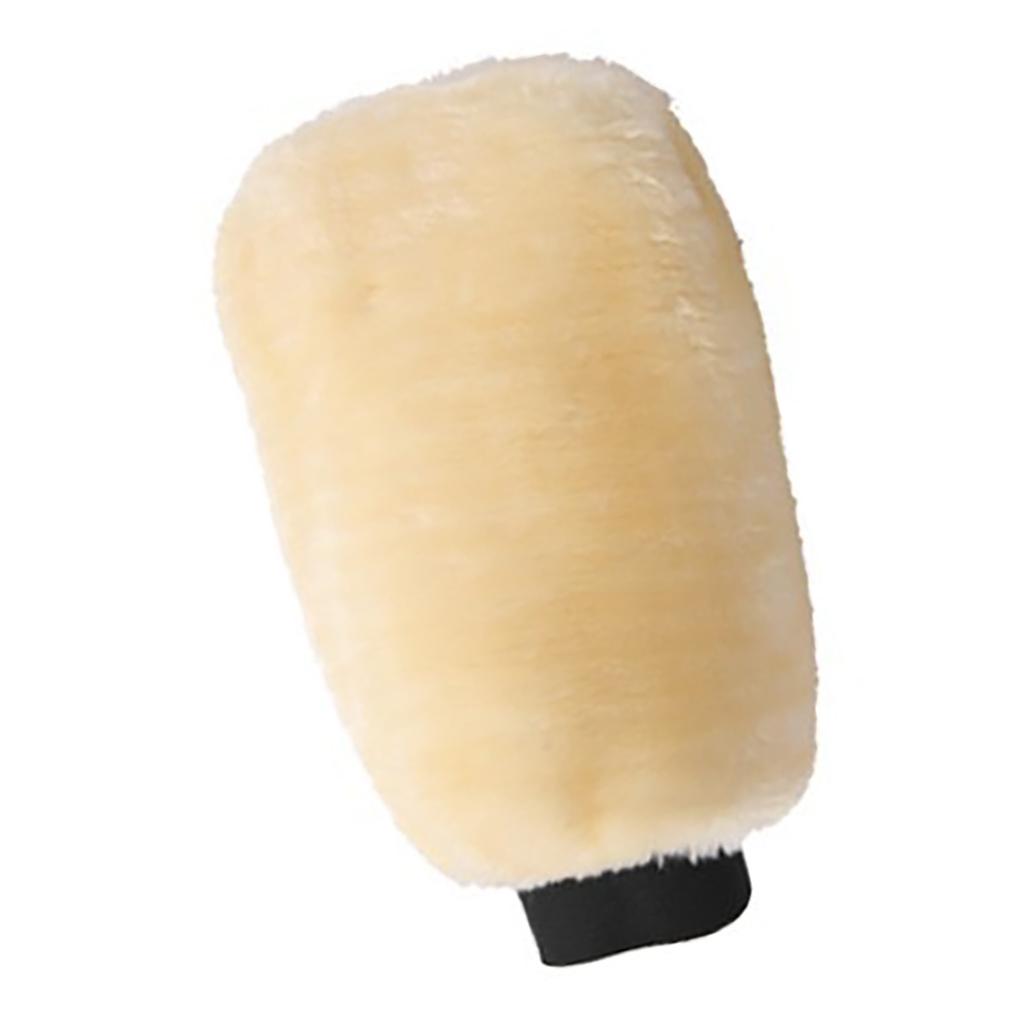 Wool Car Wash Mitt Versatile Gentle Highly Absorbent Double Sided Car Wash Glove for Car Beauty Cleaning