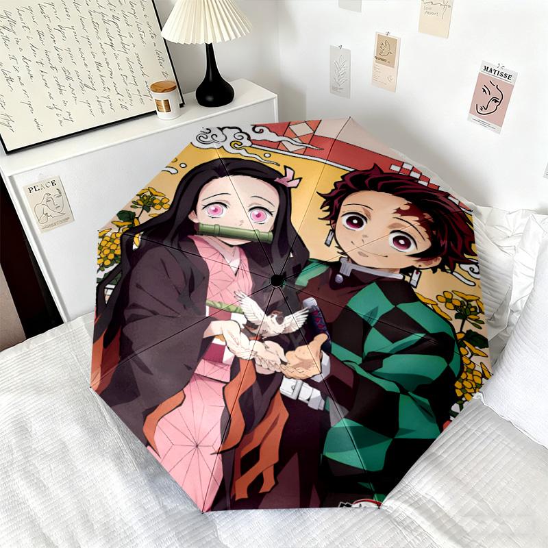 Japanese-style Cartoon Demon Slayer Kamado Tanjiro & Kamado Nezuko Umbrella Including Home Travel and Outdoor Activities Multi Functional Umbrella 33