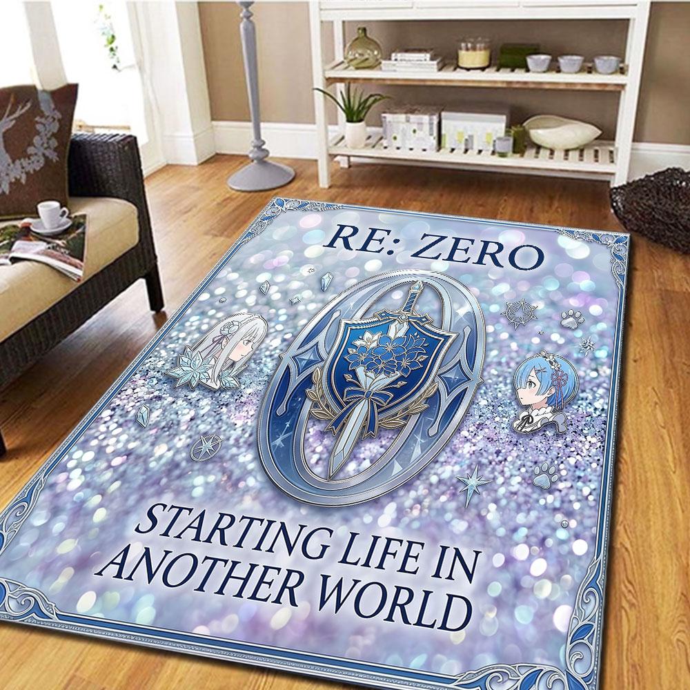 Re Zero Patterned Carpet for Cool Movie Carpet Play Floor Carpet Living Room Birthday Gifts Christmas Gifts HE221