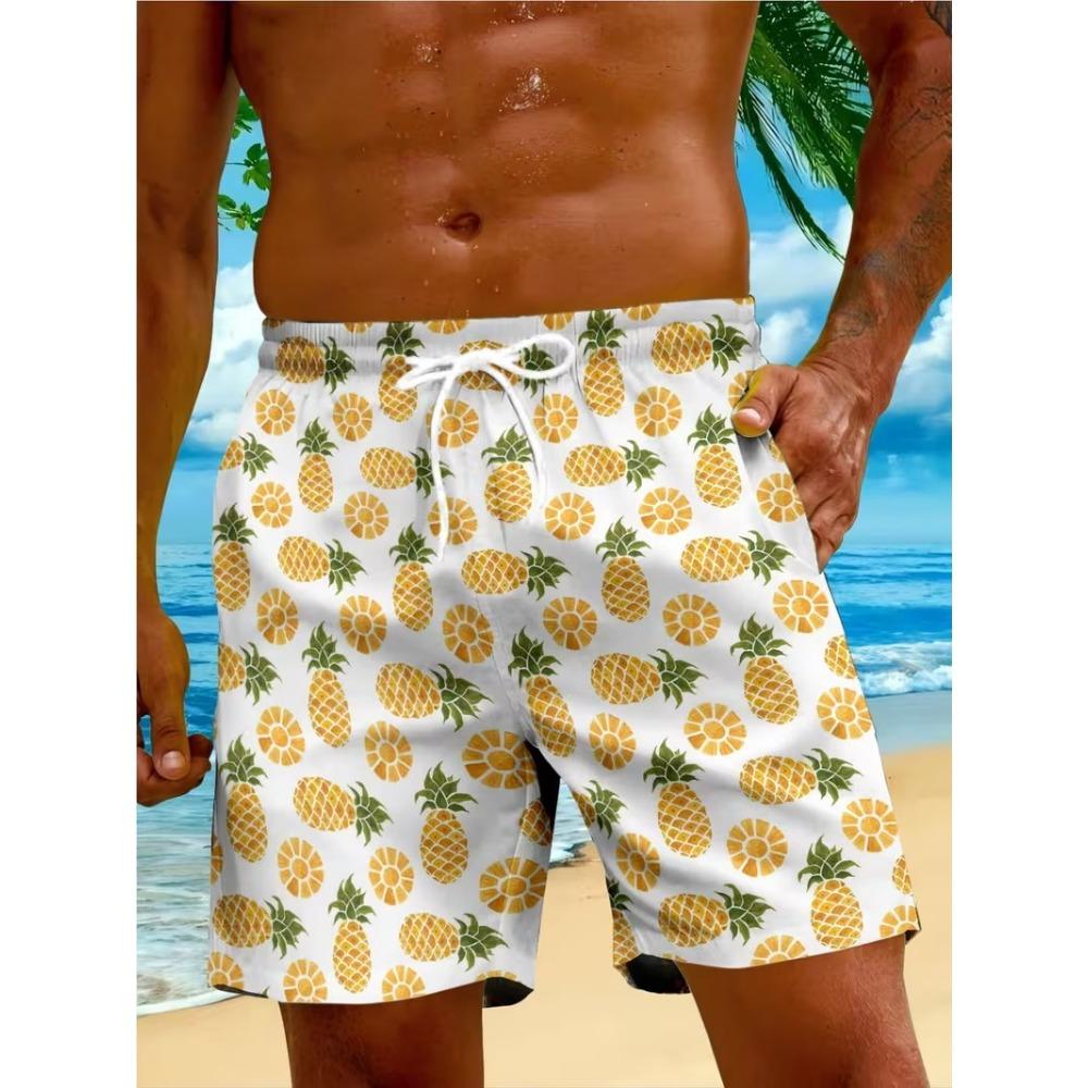 Leaf 3D Print Sport Quick-drying Breatha Men's Beach Shorts Outdoor Street Casual Fashion Beach Vacation Hawaiian Surfing Shorts