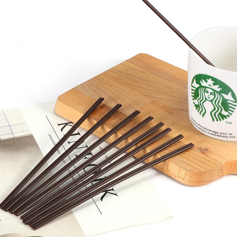 Type B Disposable Double-Hole Stirrer Straws, Individually Wrapped, 18CM Long, 500 Count/Bag