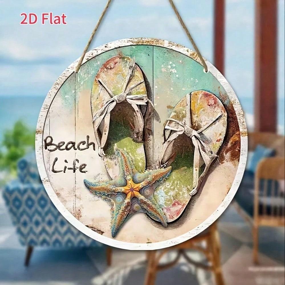 Metal Wall Art Starfish Beach Boho Decor for Living Room