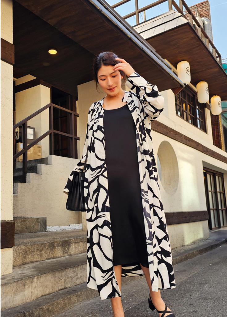 Ellichoi Nolita Printed Shirt Dress [White]