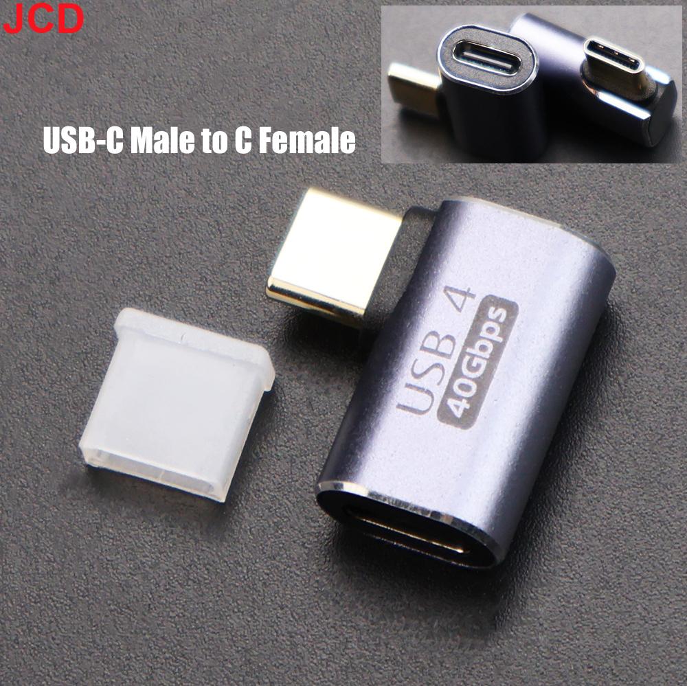 USB4.0 40Gbps OTG Type C 90 Degree Adapter 100W 5A USB C To Type C Fast Charging Converter USB C Data Adapter For Macbook 8K60HZ