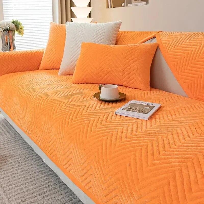 Thicken Plush Sofa Slipcover Universal Non-slip Plush Sofa Towel Couch Cushion Pets Kid Mat Sofas Towel for Living Room Decor