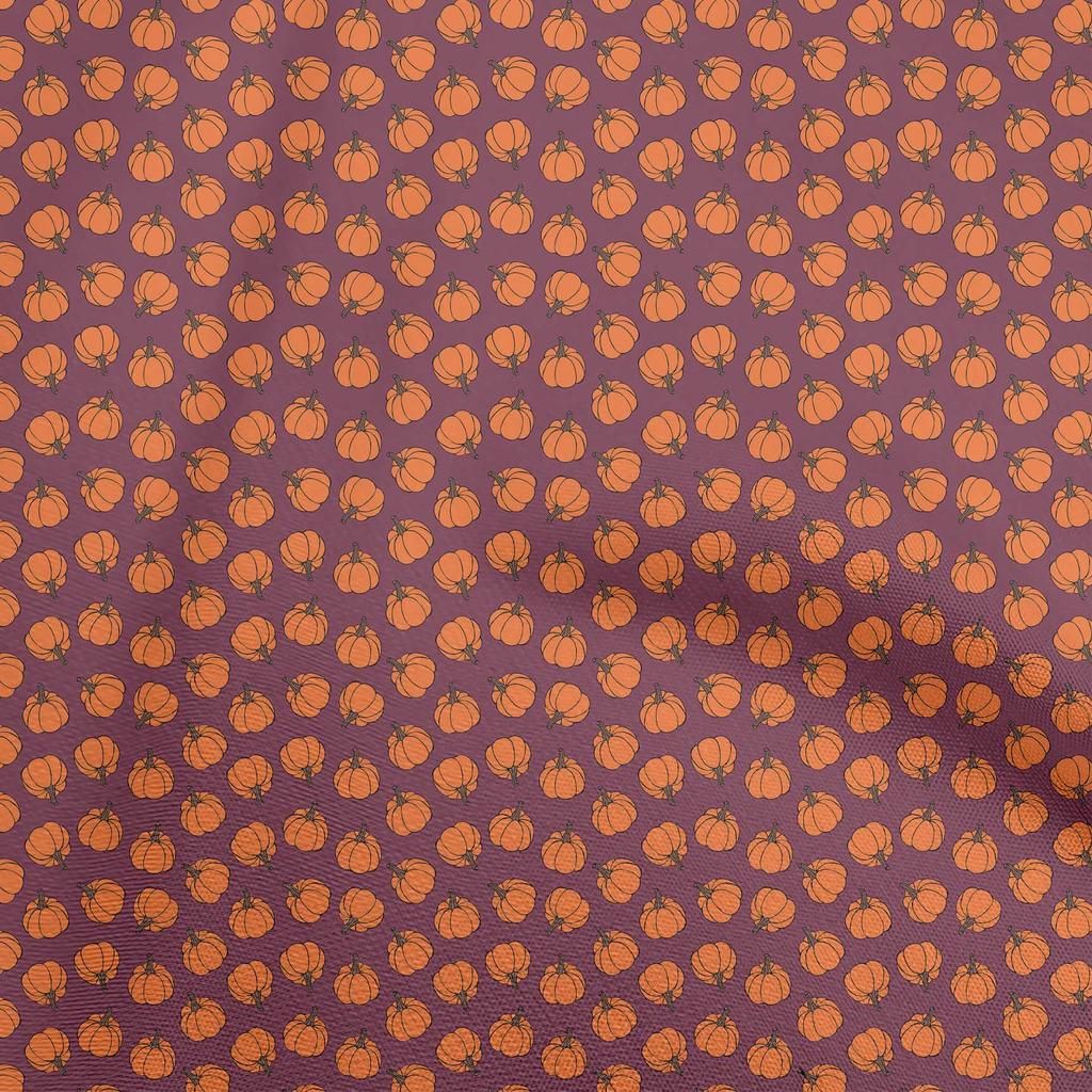 oneOone Cotton Flex Black Fabric Pumpkin Dress Material Fabric Print Fabric By The Yard 40 Inch
