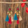 Bohemian tribal ethnic style long fringed earrings cross-border earrings vacation travel jewelry wholesale