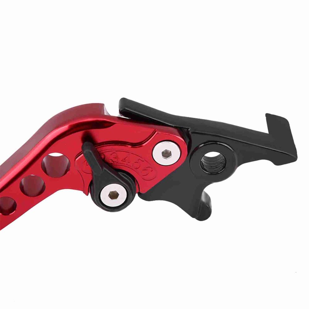 2pcs Red/Black Double Disc Brake Lever CNC Aluminum Brake Lever For Dual-Disc Motorcycle