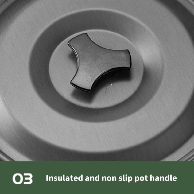 Outdoor NonStick Camping Cookware with Lid Outdoor Cooking Pots Portable Cooking Utensils for Outdoor Camping Picnic