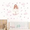 Rosa Mädchen Sternenwolke Prinzessin Selbstklebender Wandaufkleber Kinderzimmer Dekoration Aufkleber