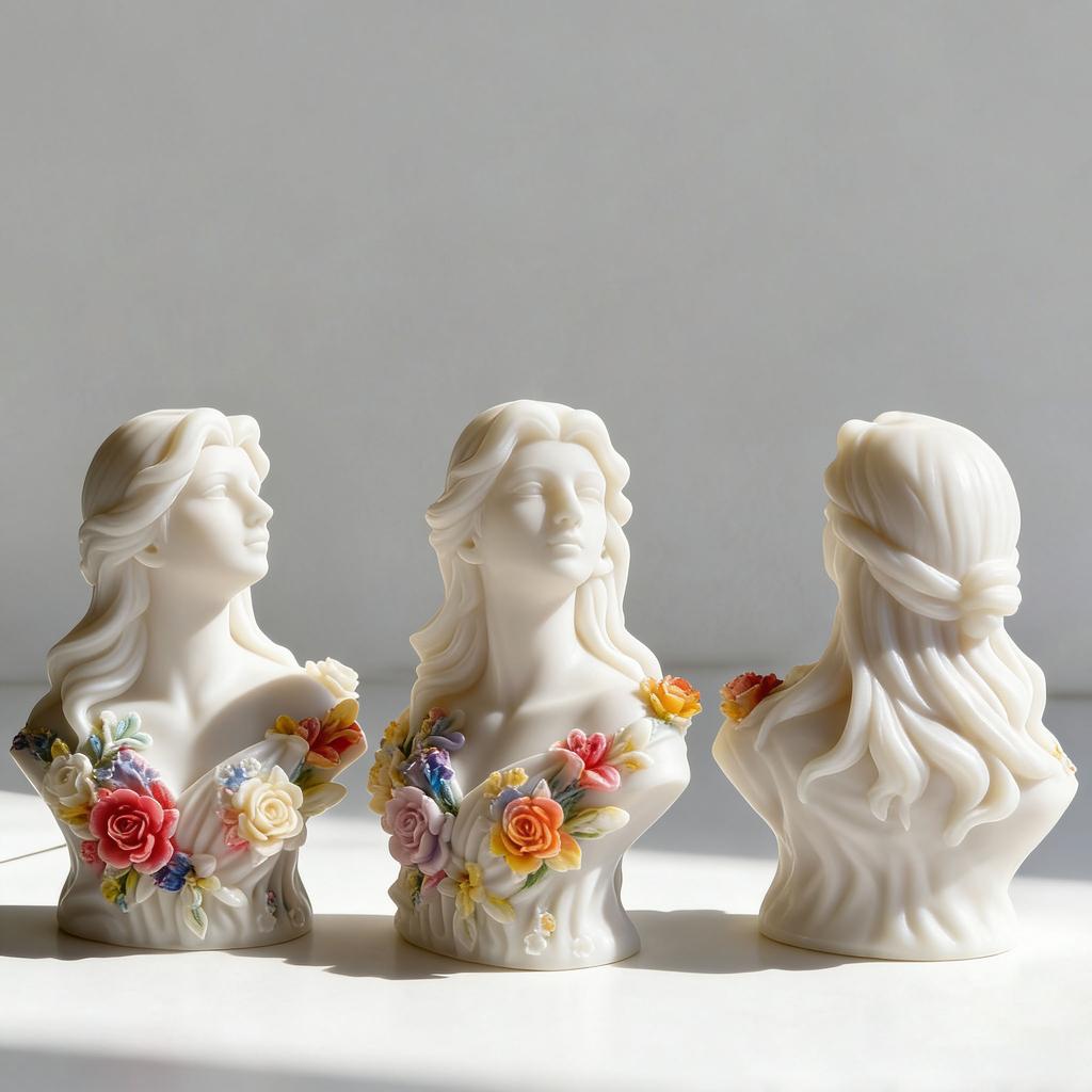 Aromatherapy Mold Elegant Silicone Candle Mold Flower Candle Mold Food-Grade For Baking Projects Resin Art Candle Making