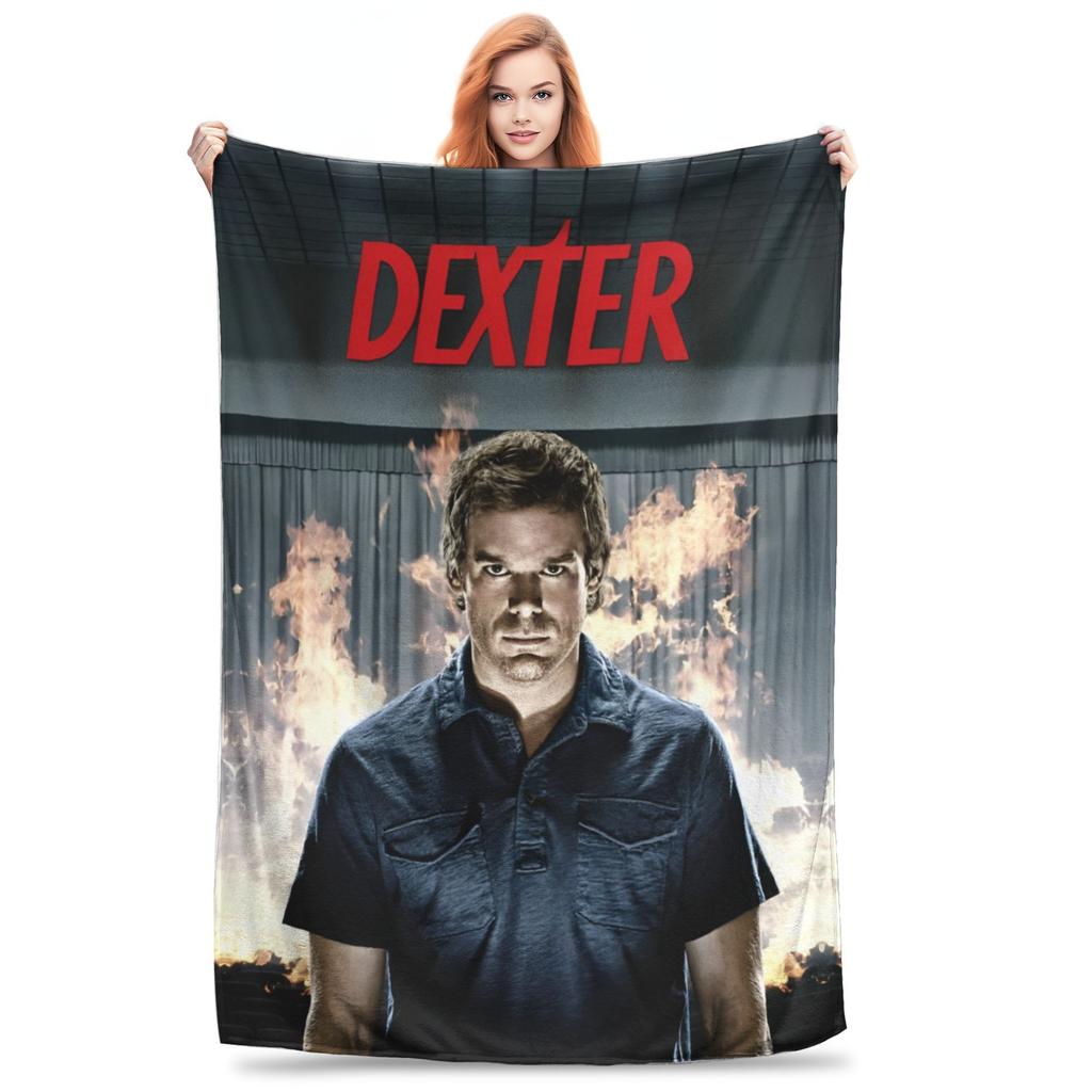 Dexter Morgan Blankets Velvet Air Conditioning Blood Never Lies Multifunction Ultra-Soft Throw Blanket Bedding Car Bedspread