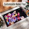 Personalized Crystal Velvet Carpet Custom Name Text,The Amazing Digital Circus Anti Slip Area Rug For Home Decoration
