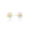 Ost [Plain Silver] Yellow Daisy Sterling Silver 925 Women'S Earrings Ote125102N