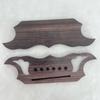 Rosewood Guitar Bridge Decorative Curved with Saddle Slot