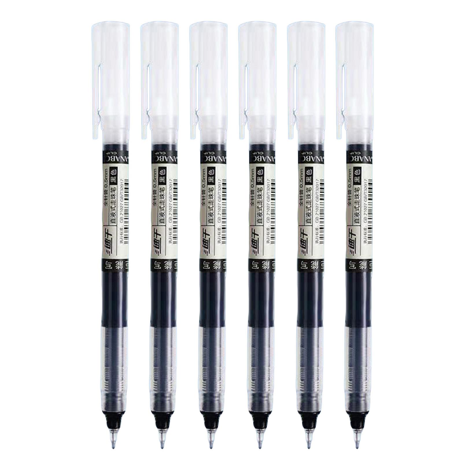 

6/10PCS High Quality Needle Type Gel Pens Black Blue Red Ink Straight Liquid Pen Kawaii Stationery School & Office Supplies