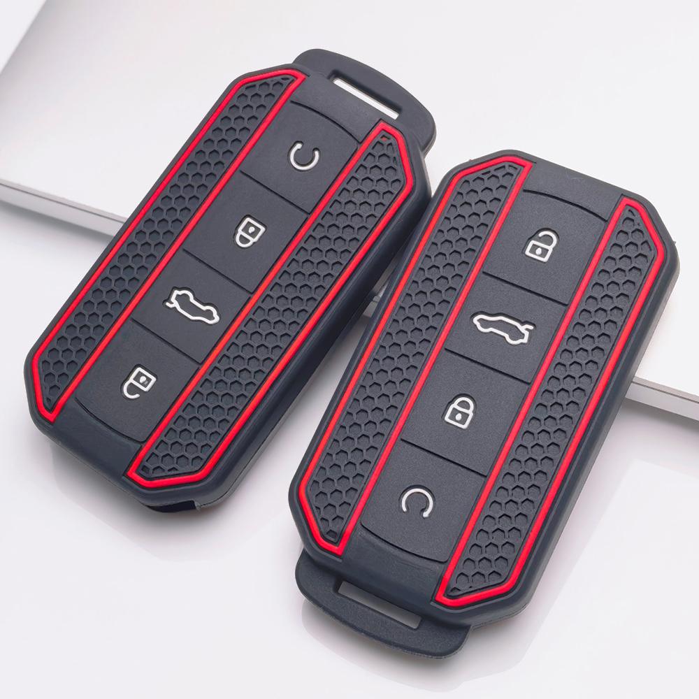 Key Fob Cover for Chery Tiggo Anti-Scratch Guard Shockproof Protection Soft Grip Texture Responsive Button Touch Dust Resistant Cover