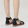 XIHAHA Women High Quality New Arrivals Summer Woman Fashion Comfortable Heel Pressure Drilling Niche Word Roman Sandals Sneaker