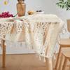 French Retro Lace Hollow Tablecloth Pastoral Style Photo Long Crochet Tablecloth Coffee Table Cover Towel Dining Table Cloth Cover Cloth
