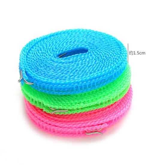 Clothes Drying Rope Wind Proof Easy to Apply Non-slip Fence-like Design Clothes Hanger Rope for Outdoor