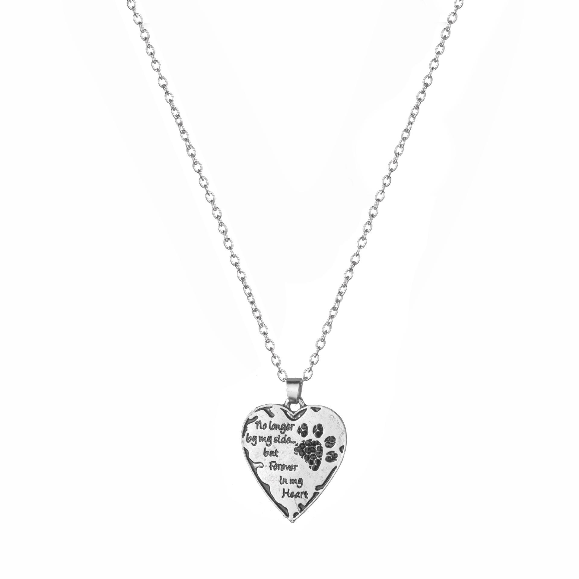 European-American Rhinestone Heart & Palm Pendant Necklace: Trendy Fashion Jewelry