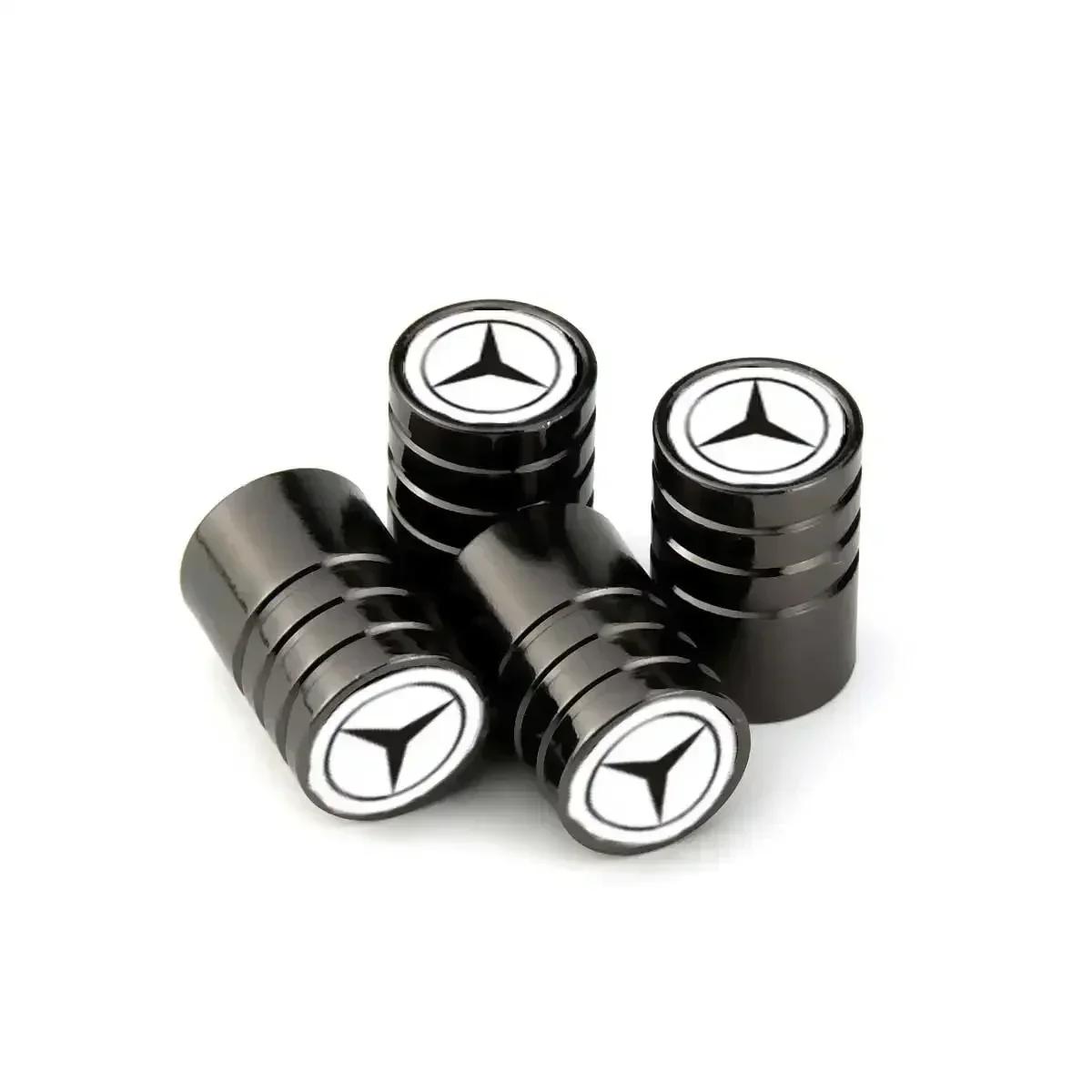 

C200 E200 For Mercedes Benz 4Pcs Metal Wheel Tire Valve Caps Car Tyre Air Nozzle Cover Emblem For Mercedes Benz W164 W204 W205 W