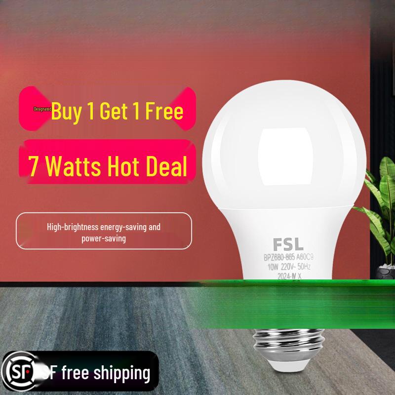 Energie sparende LED-Glühbirne, E27-Schraubfassung, superhelles warmweißes Licht für die Heimbeleuchtung.