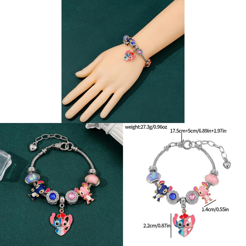 Stitch Cartoon Legierungsarmband mit galvanisierter Oberfläche für Reisesouvenir