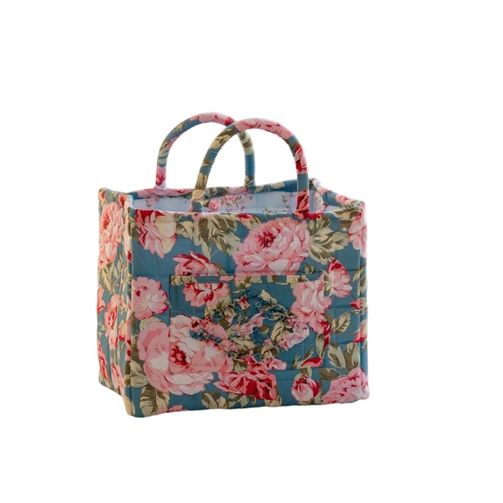 Large Home Fabric Miscellaneous Storage Basket, Korean Style Portable Underwear Organizing Frame Storage Basket