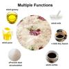 European Style Flower Round Table Cloth Waterproof PVC Pastoral  Kitchen Tablecloth Oilproof Decorative Elegant Dust-proof Table Cover for Dining