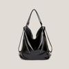 Soft Leather Shoulder Bag for Women Multi-purpose Crossbody Purse and Backpack Handbag
