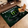 1 Stück Monster Energy LOGO Druck Teppich - Weich, Waschbar, Rutschfest, Indoor-Matte, Wohnzimmer, Home-Office Dekorativer Teppich, Büro Dekoration
