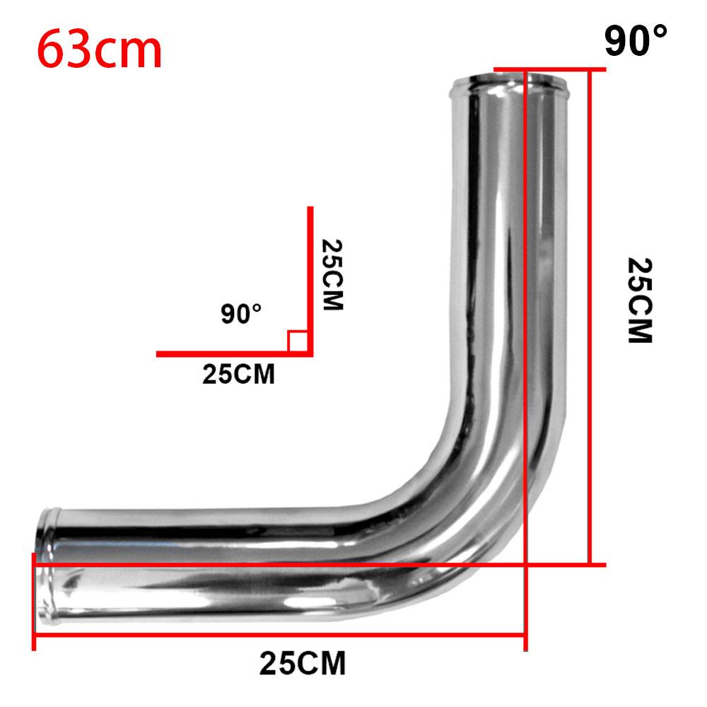 0/45/90/180 Degrees L S Type Aluminum Tube Universal 76mm 3.5inch Cold Air Intake Pipe for Racing Car Turbo High Flow