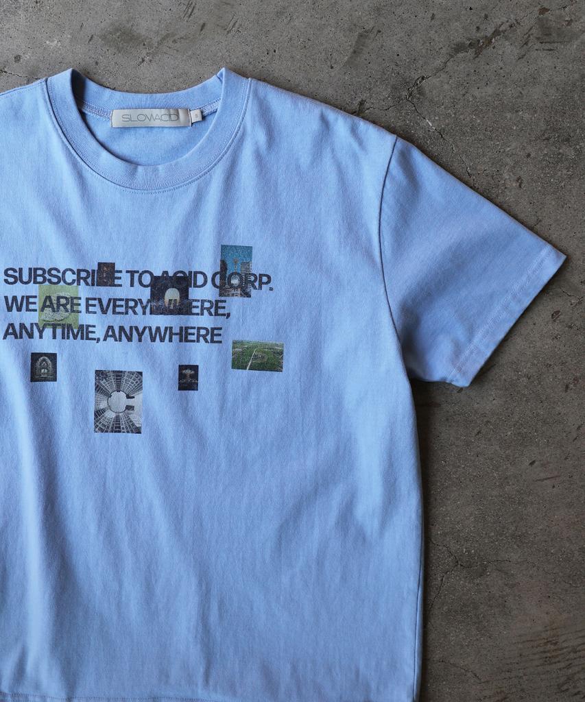 SLOWACID Photodump Short Sleeve T-Shirt [Sky Blue]