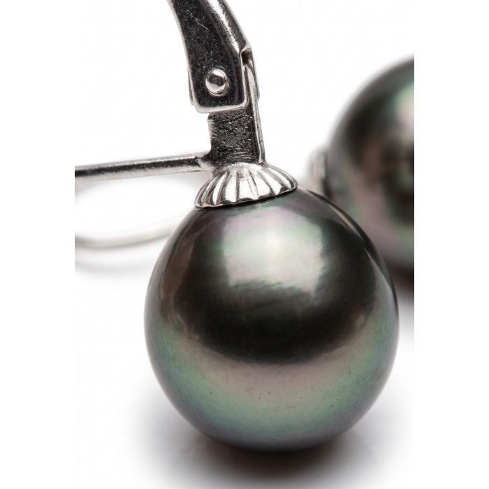 Boucles d'Oreilles - Pearls & Colors - Perles de Culture de Tahiti 8-9 mm - Argent Massif - Garantie 2 ans