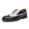 Mode Nouvelles Chaussures Brogue Noires pour Hommes Hommes Bout Rond Lacets Marron Couleurs Mélangées Chaussures Formelles Business Décontracté Taille 38-48 Zapatillas Hombre