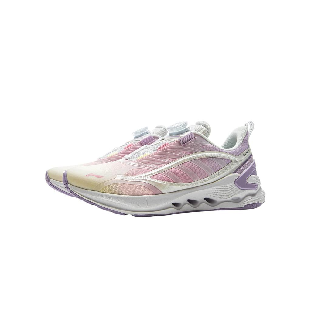 Li Ning Kids Running Shoes Comfortable Versatile Non-Slip Shock Absorbing Durable Low-Top Kids sneaker Light-Pink YKFV018-2