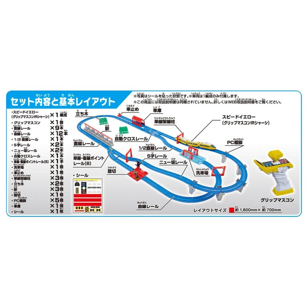 TAKARA TOMY Plarail You're the Driver! Grip Master Controller Speed Yellow DX Set Train Toy