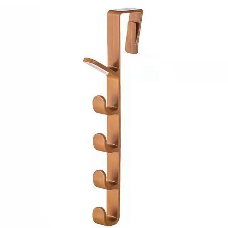 Good-24 PCS Multifunctional Fivesegment Hook As Shown Plastic Door Free Punching Seamless Hook Clothes Rack Organization
