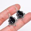 Black Onyx 925 Sterling Silver Earring V9818, Black Earring, Pear Earring, Valentin's Day Gift, Gift For Her, Birthday Gift, Handmade Jewelry, Silver